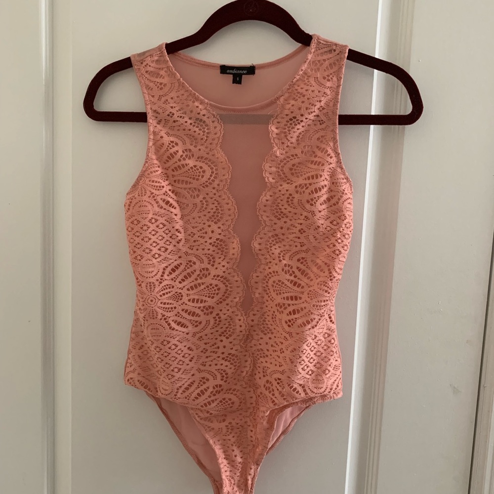 Mesh coral bodysuit